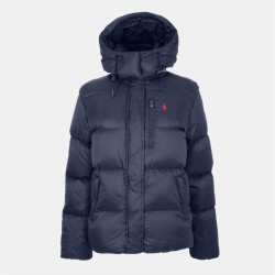 яке,дамски,якета,и,палта,polo,ralph,lauren,women's,carly,water,repellent,quilted,duck,down,wind,resistant,detachable,hood,short,puffer,jacket,rl,navy