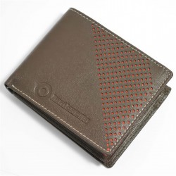 портмоне,аксесоари,на,разпродажба,lambretta,men's,punched,leather,billfold,wallet,dark,brown