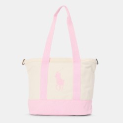 polo,ralph,lauren,kids,pony,tote,bags,white,pink