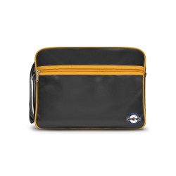 Lambretta Mens Retro Flight Bag - Black/Mustard lambretta,men,s,retro,flight,bag,black,mustard