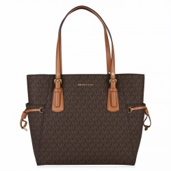всички,чанти,аксесоари,на,разпродажба,michael,michael,kors,grained,leather,voyager,tote,bag,brown*