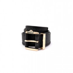 аксесоари,на,разпродажба,michael,michael,kors,women's,leather,belt,black,gold