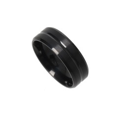 fabric,stainless,steel,ring,black