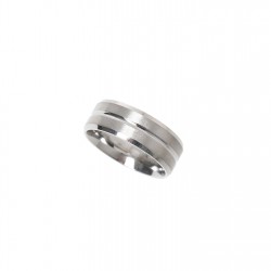 fabric,stainless,steel,ring,rhodium