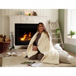 The Lyndon Company Faux Fur Heated Throw - 130x170cm - Cream аксесоари,на,разпродажба,the,lyndon,company,faux,fur,heated,throw,130x170cm,cream