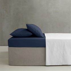спално,бельо,и,комплекти,catherine,lansfield,iron,percale,combed,extra,deep,fitted,sheet,navy,blue