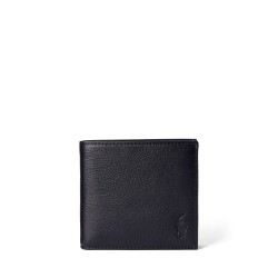 Портмоне Polo Ralph Lauren Mens Pebble Leather Billfold Coin Wallet - Black портмоне,портфейли,и,портмонета,мъжки,чанти,и,портмонета,polo,ralph,lauren,mens,pebble,leather,billfold,coin,wallet,black