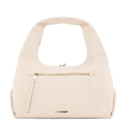 Steve Madden Womens Biva-V Faux Leather Shoulder Bag - BONE/ GOLD steve,madden,women,s,biva,v,faux,leather,shoulder,bag,bone,gold