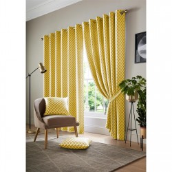alan,symonds,cotswold,ring,top,lined,curtains,pair,ochre