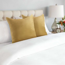 Alan Symonds Pair of Velvet Chenille Cushions - Ochre подаръци,и,играчки,alan,symonds,pair,of,velvet,chenille,cushions,ochre