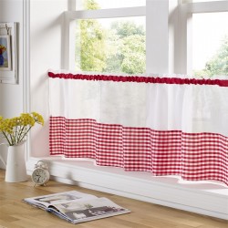 alan,symonds,gingham,cafe,slot,top,curtain,panel,red