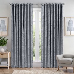 Alan Symonds Aztec 95pct. Blackout Ring Top Curtains - Silver alan,symonds,aztec,95pct.,blackout,ring,top,curtains,silver