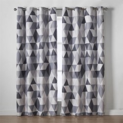 Alan Symonds Malmo 95pct. Blackout Ring Top Curtains - Charcoal alan,symonds,malmo,95pct.,blackout,ring,top,curtains,charcoal