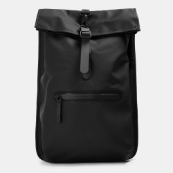 Rains Rolltop Rucksack - Black 01 всички,чанти,rains,rolltop,rucksack,black,01