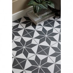 homelife,pack,of,11,floor,tiles,grey,star