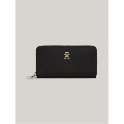 портмоне,всички,чанти,tommy,hilfiger,poppy,large,zip,around,purse,black