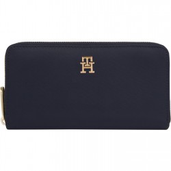портмоне,всички,чанти,tommy,hilfiger,poppy,large,zip,around,purse,space,blue