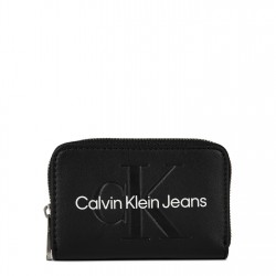 портмоне,всички,чанти,calvin,klein,jeans,sculpted,zip,around,purse,black