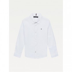 риза,с,дълъг,ръкав,детски,3/4,панталони,tommy,hilfiger,boy's,oxford,long,sleeve,shirt,white,ybr