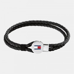 аксесоари,на,разпродажба,tommy,hilfiger,tommy,hilfiger,men&#8217;s,braided,leather,bracelet,black