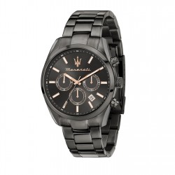 Часовник Maserati Men's Precision Quartz Water Resistant Analogue Quartz Watch - Black часовник,часовници,maserati,men's,precision,quartz,water,resistant,analogue,quartz,watch,black
