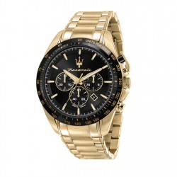 Часовник Maserati Men's Quartz Analogue Quartz Watch - Gold/Black часовник,часовници,maserati,men's,quartz,analogue,quartz,watch,gold,black