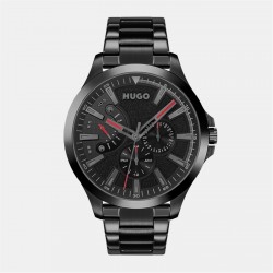 Часовник Hugo Gents HUGO #LEAP Bracelet Watch - Black часовник,часовници,hugo,gents,hugo,#leap,bracelet,watch,black