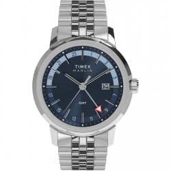 часовник,часовници,timex,men's,marlin,analogue,quartz,watch,blue,silver
