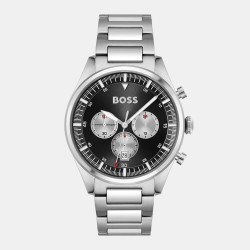 Часовник BOSS gents Pioneer Watch - Grey/Silver часовник,часовници,бижутерия,аксесоари,на,разпродажба,boss,gents,pioneer,watch,grey,silver