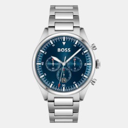 Часовник BOSS gents Pioneer Watch - Black/Silver часовник,часовници,бижутерия,аксесоари,на,разпродажба,boss,gents,pioneer,watch,black,silver