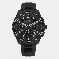 часовник,часовници,tommy,hilfiger,tommy,hilfiger,mens,silicone,watch,black