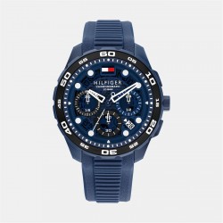 часовник,бижутерия,часовници,tommy,hilfiger,tommy,hilfiger,mens,silicone,watch,blue