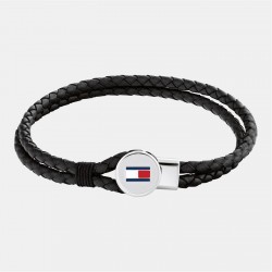 бижутерия,tommy,hilfiger,tommy,hilfiger,men’s,braided,leather,bracelet,black