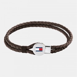 бижутерия,tommy,hilfiger,tommy,hilfiger,men’s,braided,leather,bracelet,brown