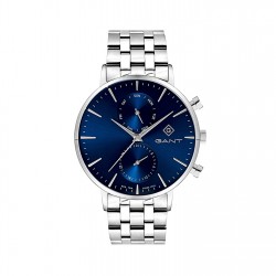 часовник,бижутерия,часовници,gant,men's,park,hill,analogue,quartz,watch,blue,silver