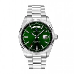 часовник,бижутерия,часовници,gant,men's,fairfax,wide,analogue,quartz,watch,green,silver