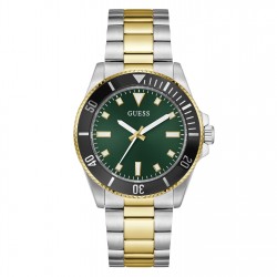 часовник,бижутерия,часовници,аксесоари,на,разпродажба,guess,men's,cliff,quartz,analogue,watch,green,silver