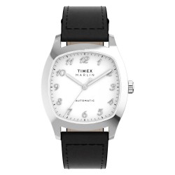 timex,marlin,watch,sn71,white,silver