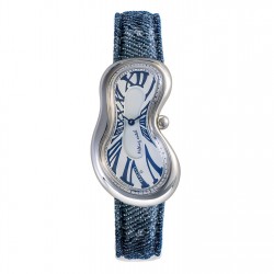 часовник,часовници,exaequo,melting,quartz,analogue,watch,denim