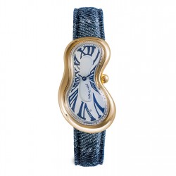 часовник,часовници,exaequo,melting,quartz,analogue,watch,dial,denim