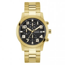 часовник,бижутерия,часовници,аксесоари,на,разпродажба,guess,men's,atticus,analogue,quartz,watch,black,gold