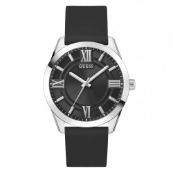 часовник,бижутерия,часовници,guess,men's,elliot,analogue,quartz,watch,black,silver