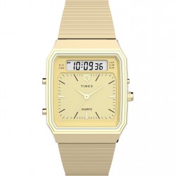 Часовник Timex Q Timex Watch - Gold/Gold часовник,часовници,timex,q,timex,watch,gold,gold