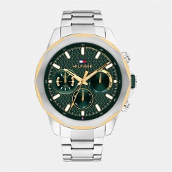 часовник,часовници,tommy,hilfiger,tommy,hilfiger,mens,watch,green,silver