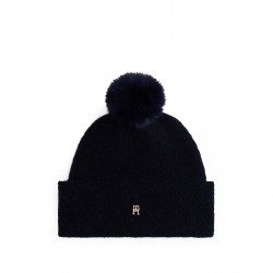 Шапка Tommy Hilfiger Tommy Beanie Gift Ld54 - Space Blue шапка,всички,шапки,плажни,шапки,tommy,hilfiger,tommy,beanie,gift,ld54,space,blue