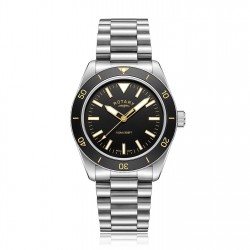 часовник,бижутерия,часовници,rotary,men's,analogue,quartz,watch,black,silver