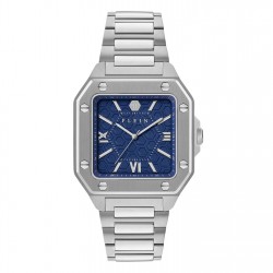 часовник,часовници,philipp,plein,rock,couture,watch,blue,silver