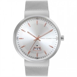 часовник,часовници,аксесоари,на,разпродажба,french,connection,connection,jake,silver,round,analog,watch,steel,strap,for,men,silver