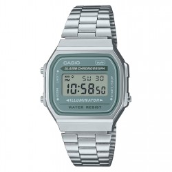 часовник,часовници,casio,a168wa,watch,green,silver