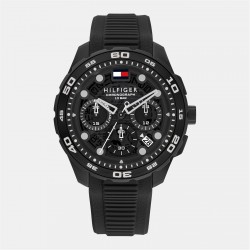 Часовник Tommy Hilfiger Tommy Hilfiger Mens Regatta Silicone Watch - Black часовник,часовници,tommy,hilfiger,tommy,hilfiger,mens,regatta,silicone,watch,black